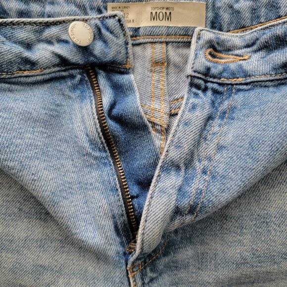 Topshop Moto Mom Cutoff Denim Jean Shorts - Picture 12 of 16